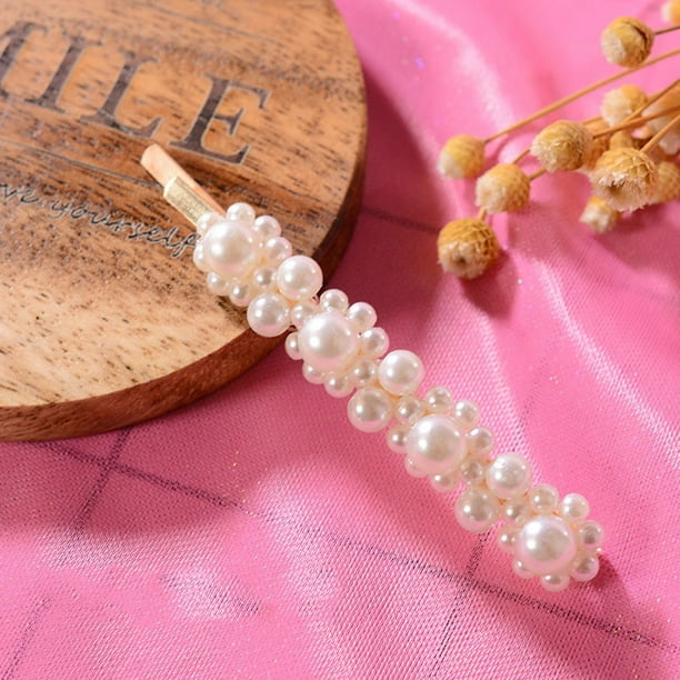 Fashion Women Hair Clips Vintage Imitiation Pearl Hairpins Barrettes BB Clips Fashion Women Hair Clips Vintage Imitiation Pearl Hairpins Barrettes BB Clips
